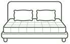 Double size bed — 48" × 72"