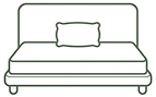Single size bed — 36" × 72"
